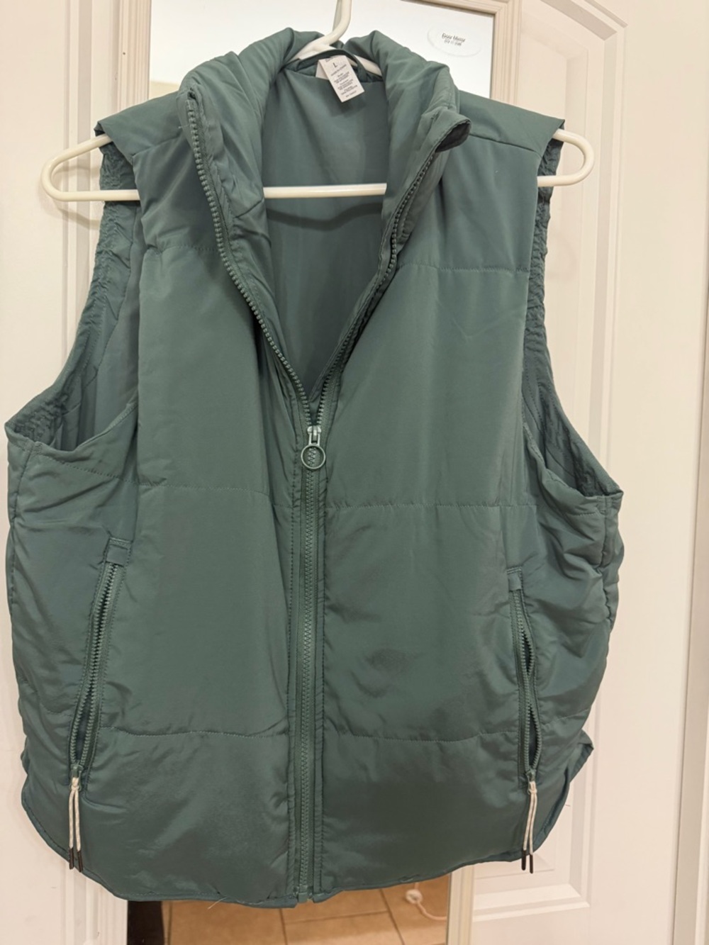 90 Degree By Reflex Sage Green Puffer Vest